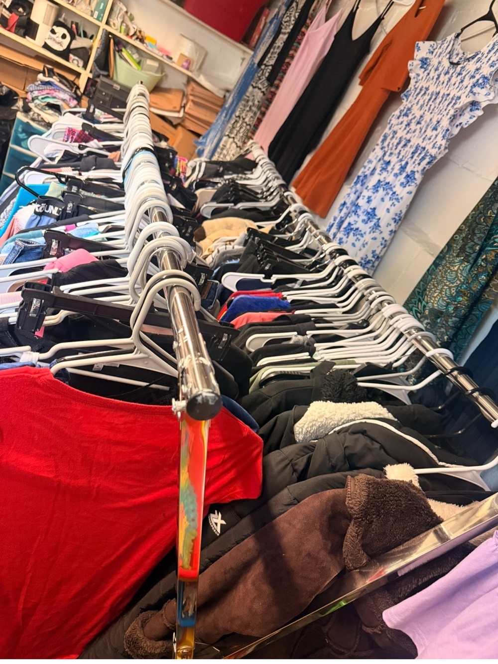 Rack of Mixed Women's Tops and Dresses - Multi Color